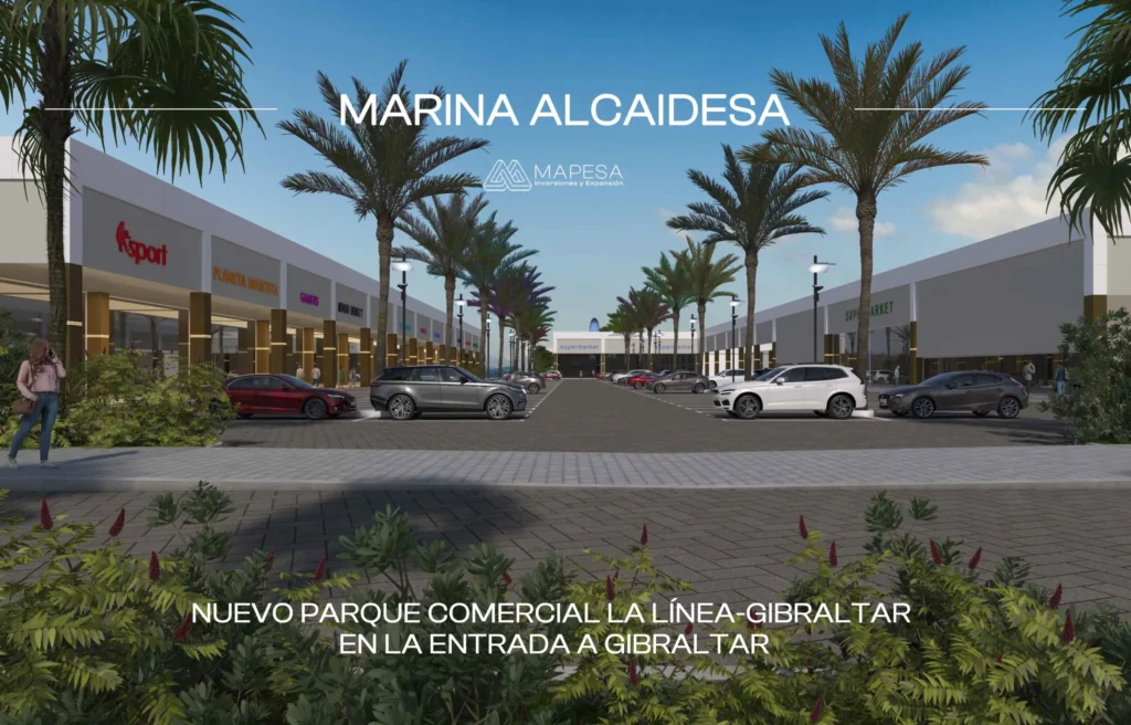 Parque comercial Alcaidesa Marina que abrirá en 2024.
