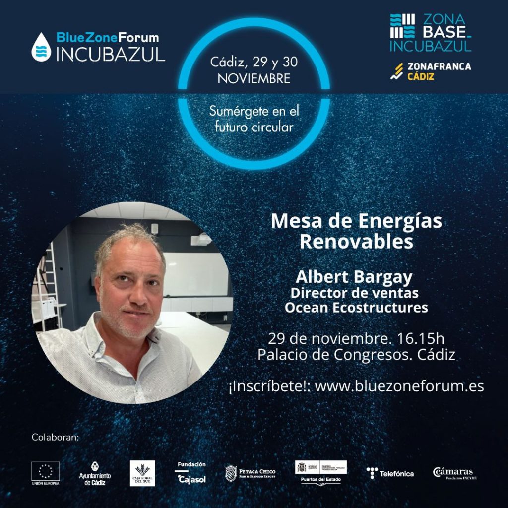 Ocean Ecostructures participa en el Blue Zone Forum en Cádiz