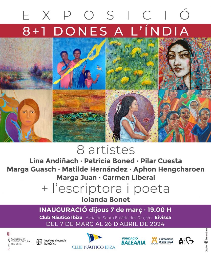 Exposición "8+1, Dones a l’Índia" en el Club Náutico Ibiza.