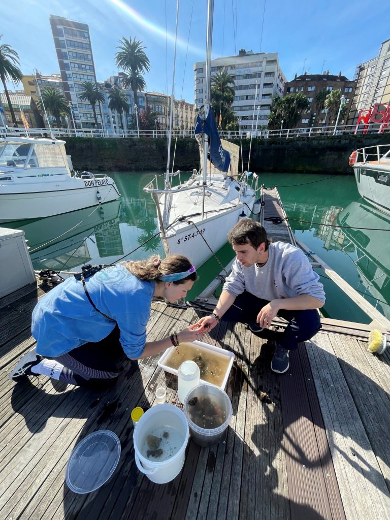 Estudiantes de biología visitan el Puerto de Gijón
