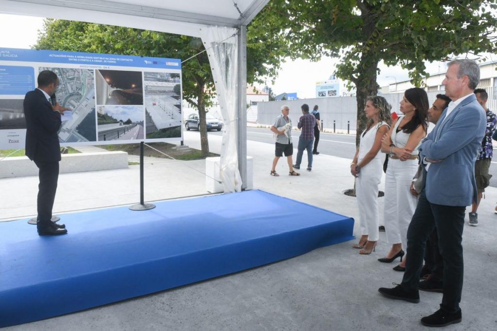Rueda destaca el buen avance del proyecto 'Abrir Ferrol al mar'