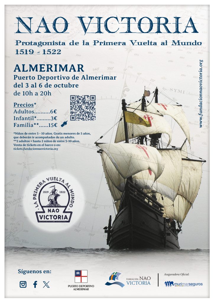 La Nao Victoria visita Puerto Deportivo de Almerimar del 3 al 6 de octubre